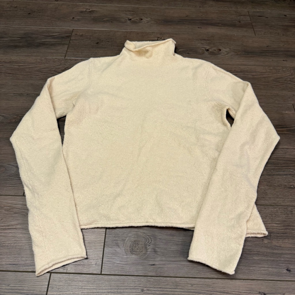 Wilfred Nubby Textured Roll Neck Long Sleeve Size Large